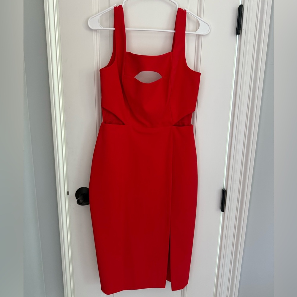 Brand New Red Cut-Out Cocktail Dress